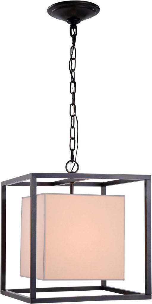 C121-1416D16BZ By Elegant Lighting - Quincy Collection Bronze Finish 1 Light Pendant lamp