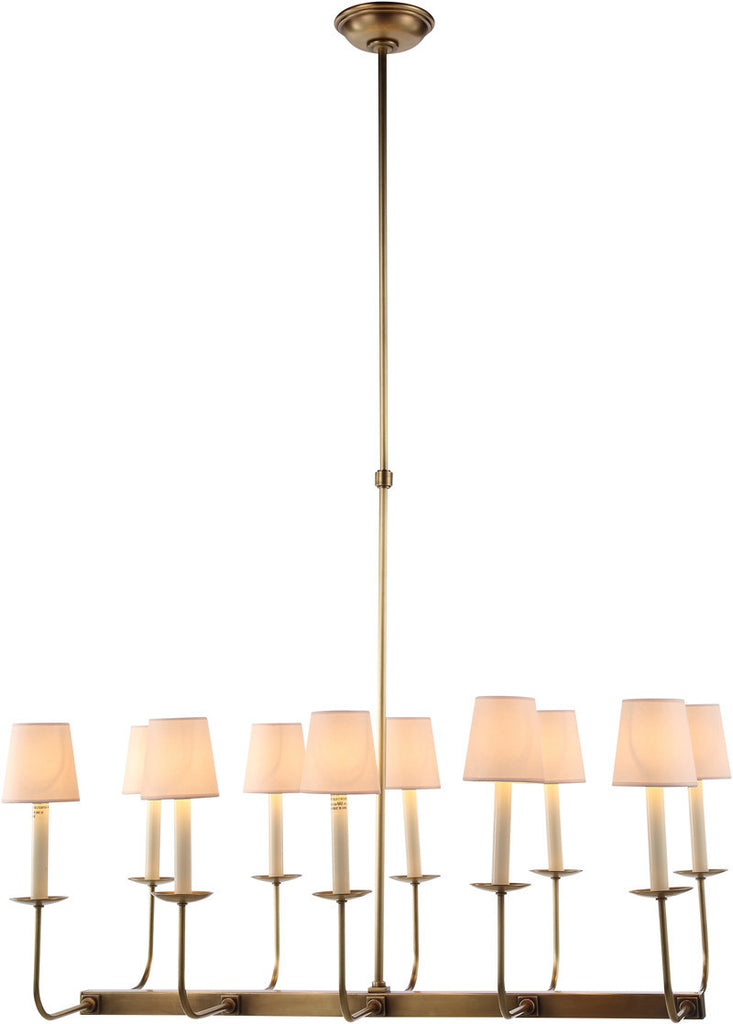 C121-1435D35BB By Elegant Lighting - Penelope Collection Burnished Brass Finish 10 Lights Pendant Lamp