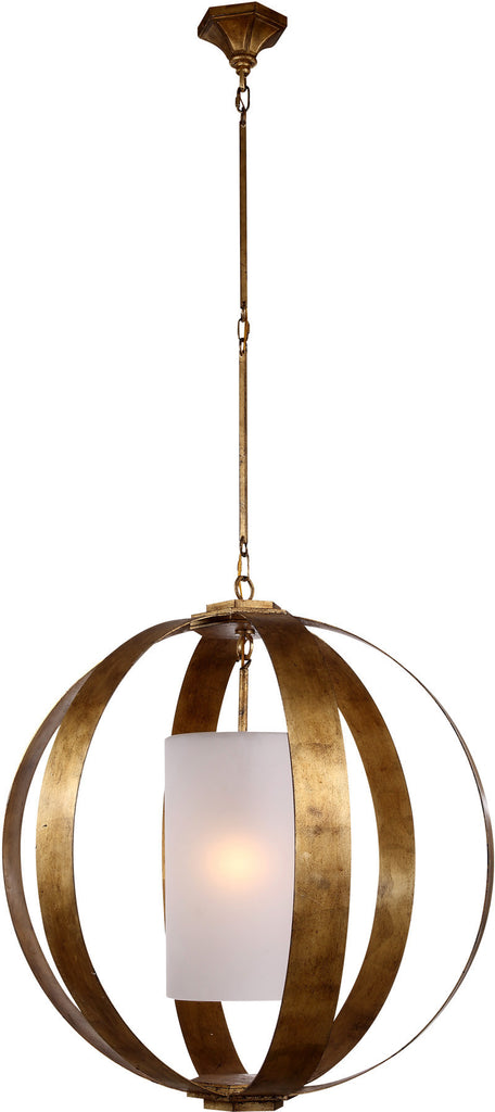 C121-1438D29GI By Elegant Lighting - Serenity Collection Golden Iron Finish 1 Light Pendant Lamp