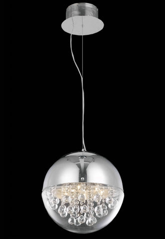 C121-2074D12C/RC By Elegant Lighting Apollo Collection 6 Light Chandeliers Chrome Finish