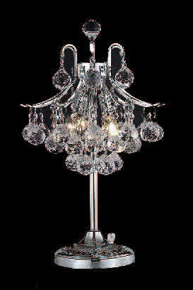 ZC121-8000TL13C/EC By Regency Lighting Toureg Collection 3 Light Table Lamps Chrome Finish