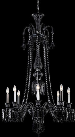 C121-8908G53B-JT/EC By Elegant Lighting - Majestic Collection Black Finish 8 Lights Foyer/Hallway