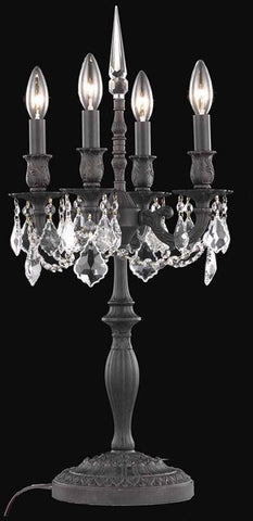 C121-9204TL12DB/EC By Elegant Lighting - Rosalia Collection Dark Bronze Finish 4 Lights Table Lamp