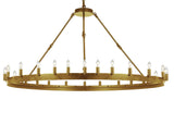 Wrought Iron Vintage Barn Metal Castile One Tier Chandelier Industrial Loft Rustic Lighting W 63" H 34"