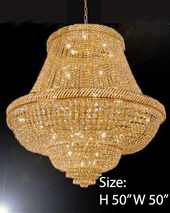 French Empire Crystal Chandelier Lighting H50" X W50" - G93-5050/448