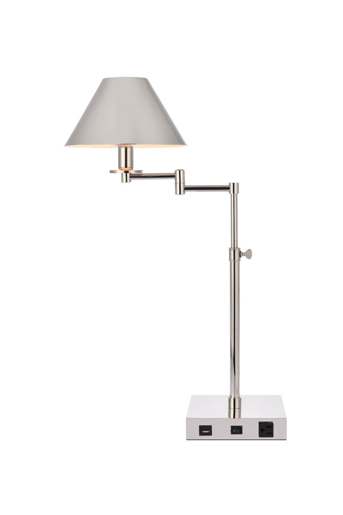 ZC121-TL3003 - Regency Decor: Brio Collection 1-Light Polished Nickel Finish Table Lamp