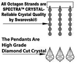 Swarovski Crystal Trimmed Chandelier Maria Theresa Crystal Chandelier Chandeliers Lighting With White Shades H 50" X W 30" - Great For Dining Room Entryway Or Living Room - A500-B13/Whiteshades/152/18Sw